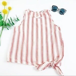 Madewell side bow striped tank top